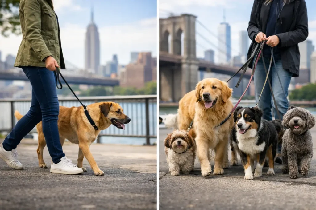 Solo Walks vs Pack Walks for Manhattan Dogs