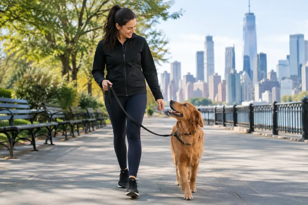 How to Teach Loose Leash Turns on NYC Walks